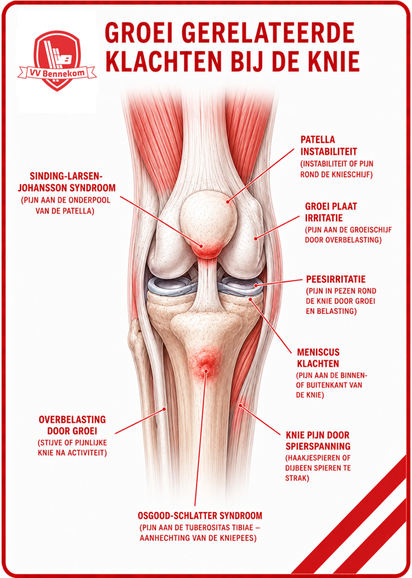 Anatomie knie — groeigerelateerde klachten (Osgood-Schlatter)